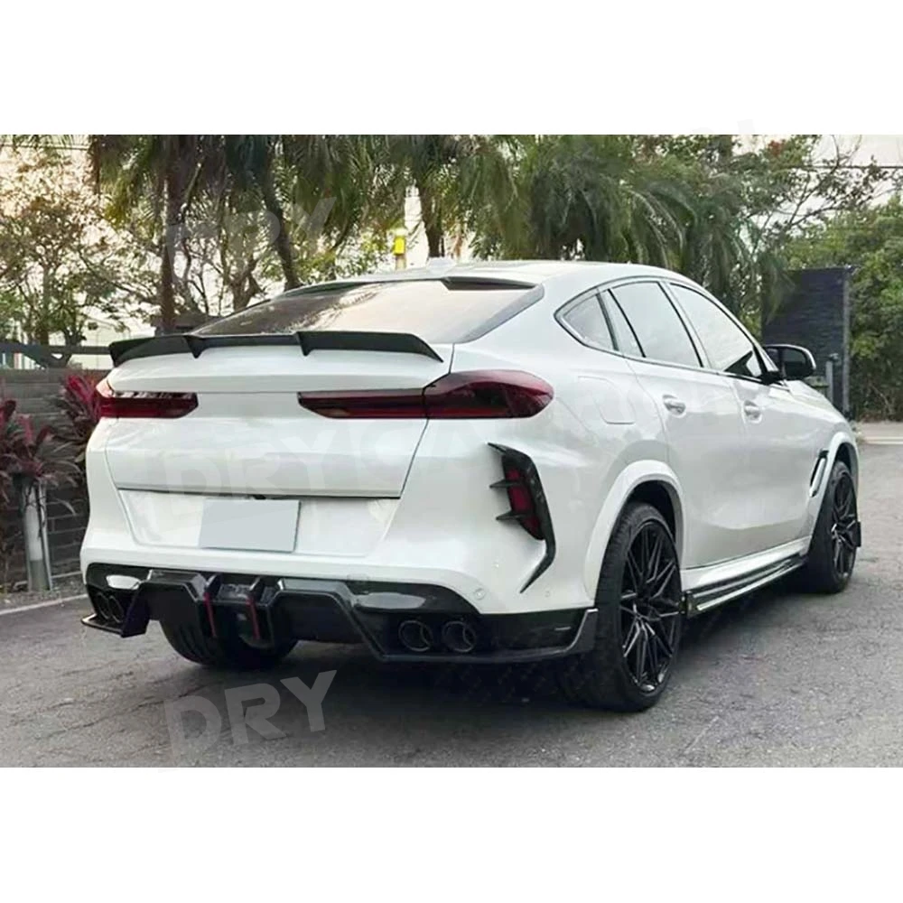 Фото Задний спойлер из сухого карбона для BMW X6M F96 2023-2026, крыло на багажник, аксессуары для тюнинга, обвесы из FRP №4
