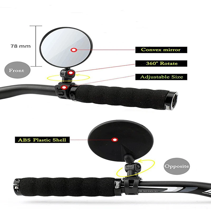 2/8/10/20/30/50 PCS Bicycle Rear View Mirror Electric Scooter Rearview Mirror For Xiaomi  Scooter Back Mirror Rear View Mirror