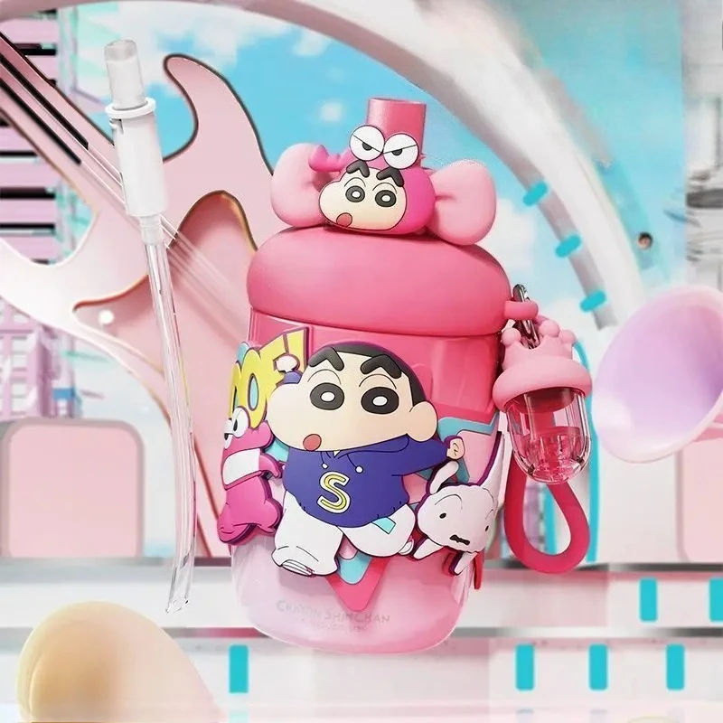Фото Новая кружка Crayon Shin-chan, креативная дорогая мультяшная мультяшная нашивка с принтом, портативная присоска большой емкости из нержавеющей стали №4