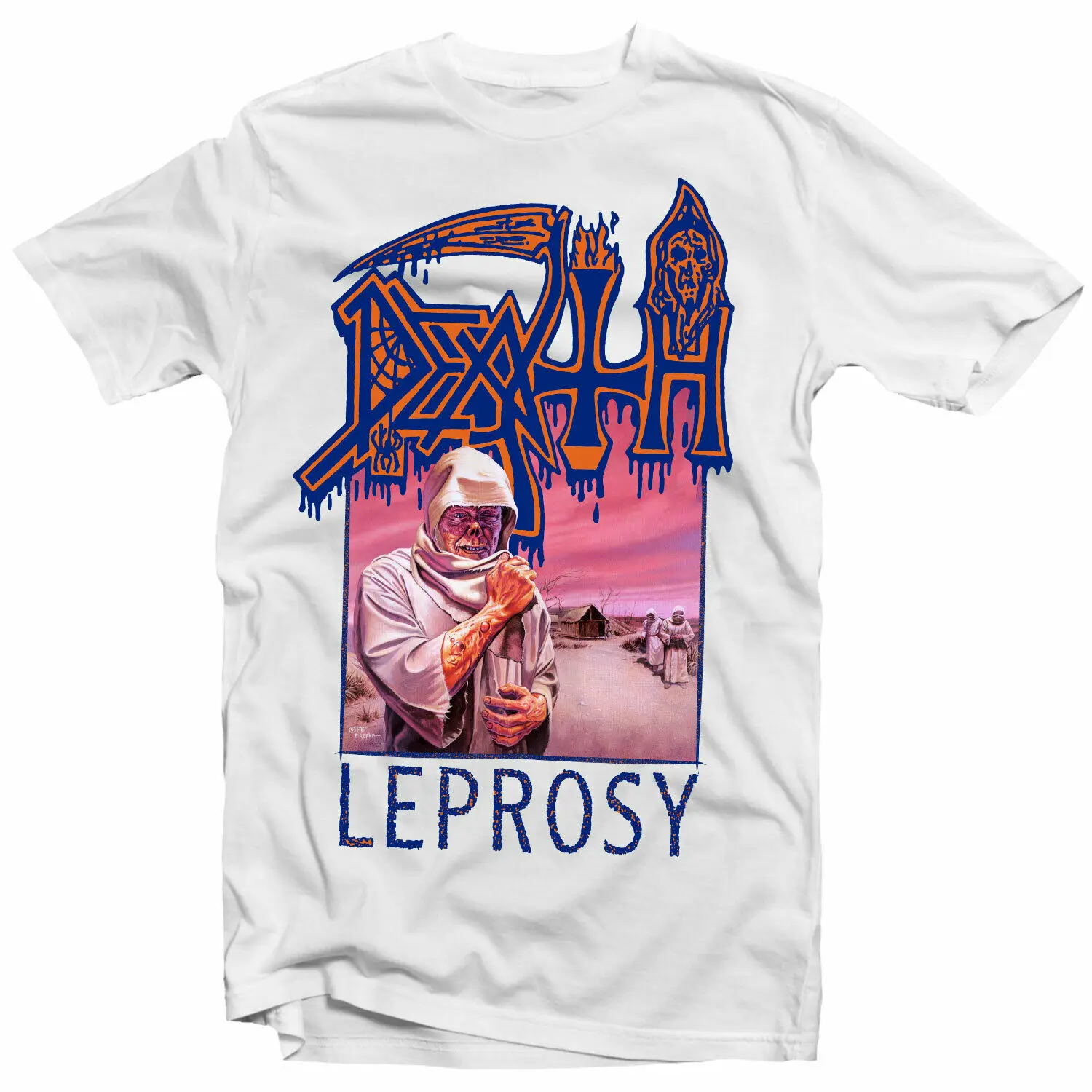 

Vintage Death Leprosy Men T-shirt White Cotton Tee All Sizes S to 234XL DT939