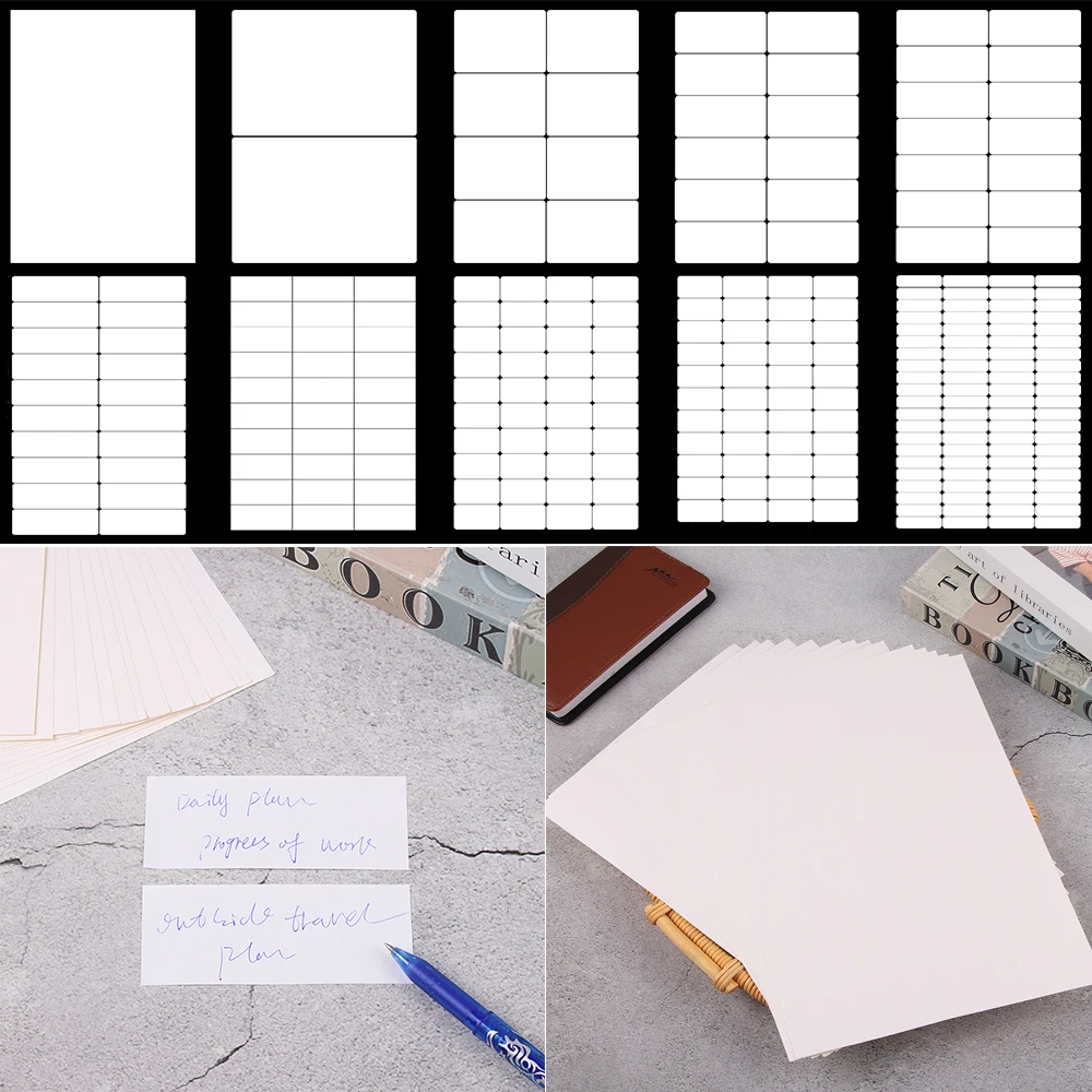 

Многофункциональные этикетки для струйного/лазерного принтера, 5 шт., адресные этикетки, белые листы A4, липкая самоклеящаяся бумага для разд...