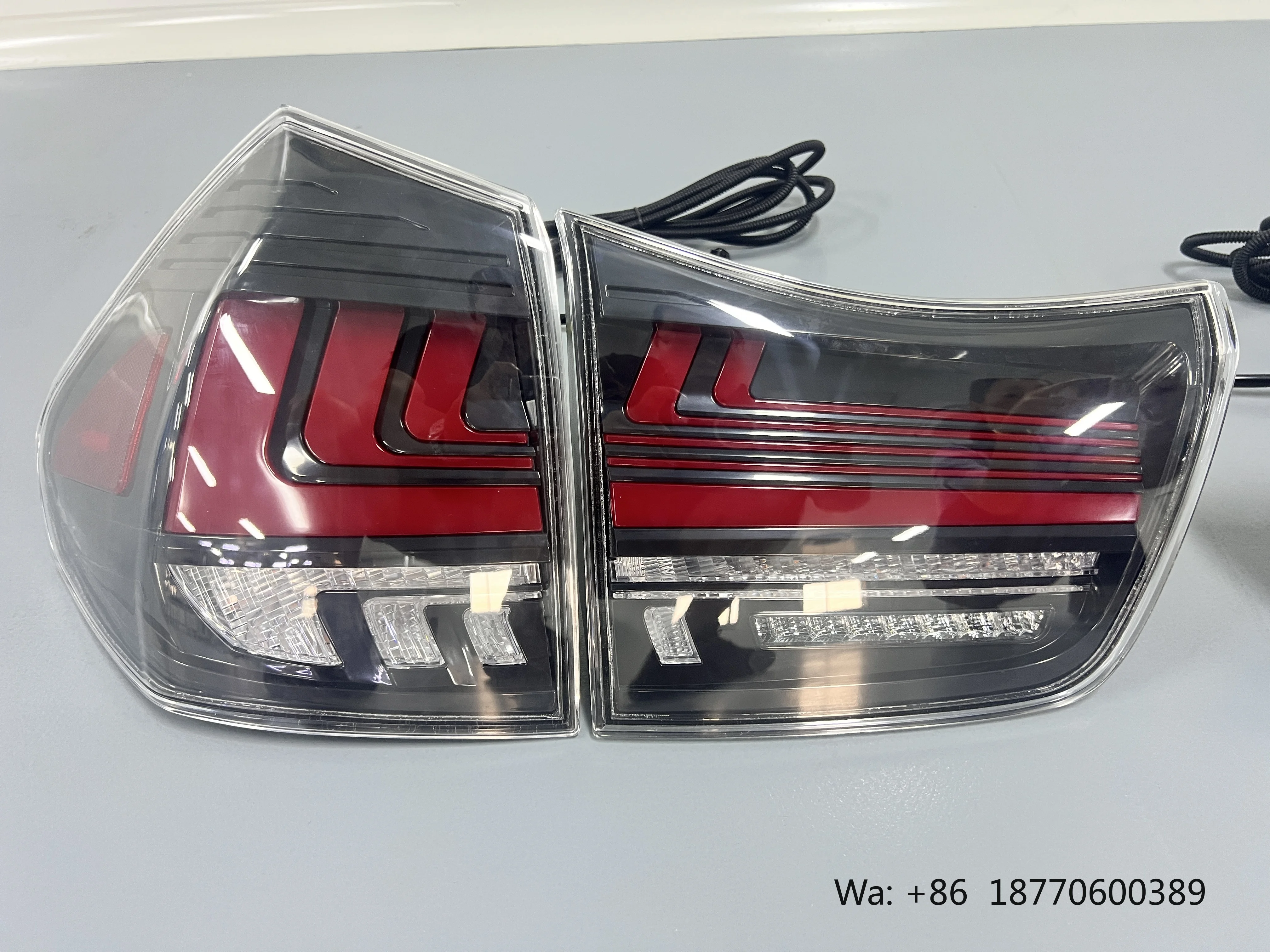 Фото Светодиодные задние фонари для Toyota Harrier Lexus RX300 RX330 RX350 2003-2008 - Динамические указатели поворота, прозрачные лампы заднего хода и стоп-сигналы №3