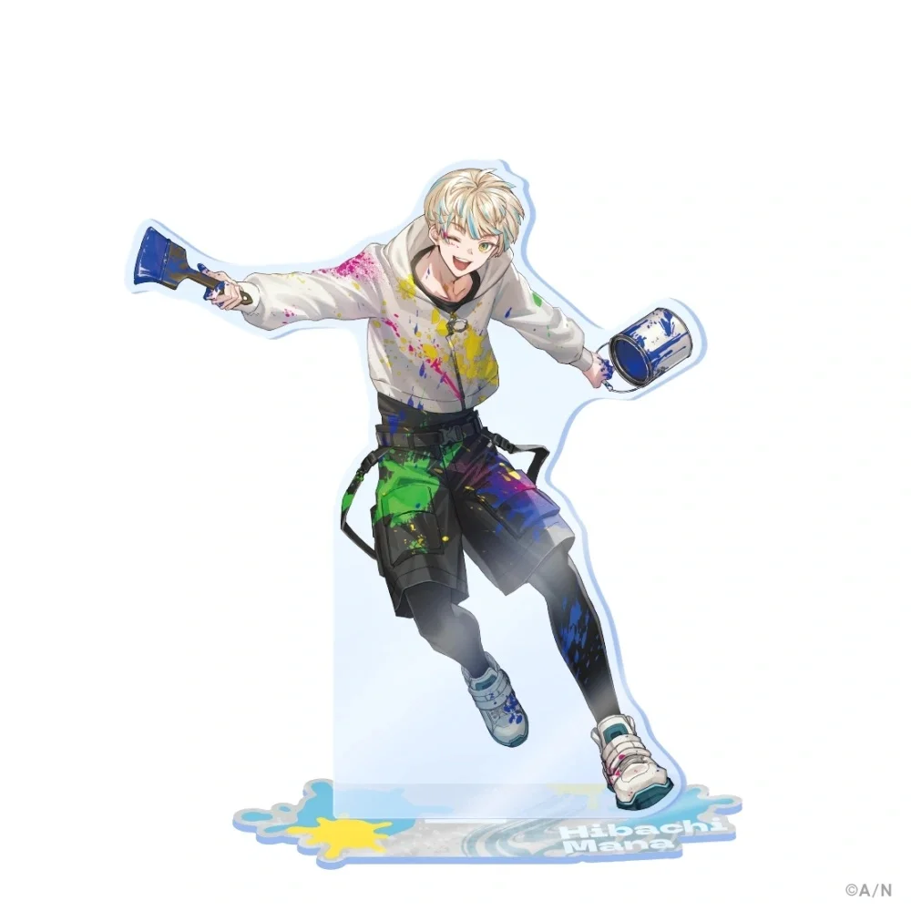 Фото Акриловая подставка Nijisanji EN Heroes к 1-й годовщине, 15 см, с эффектом брызг краски, аниме-фигурка Юй Ци Уилсон, Vantacrow, украшение для стола, брелок №5