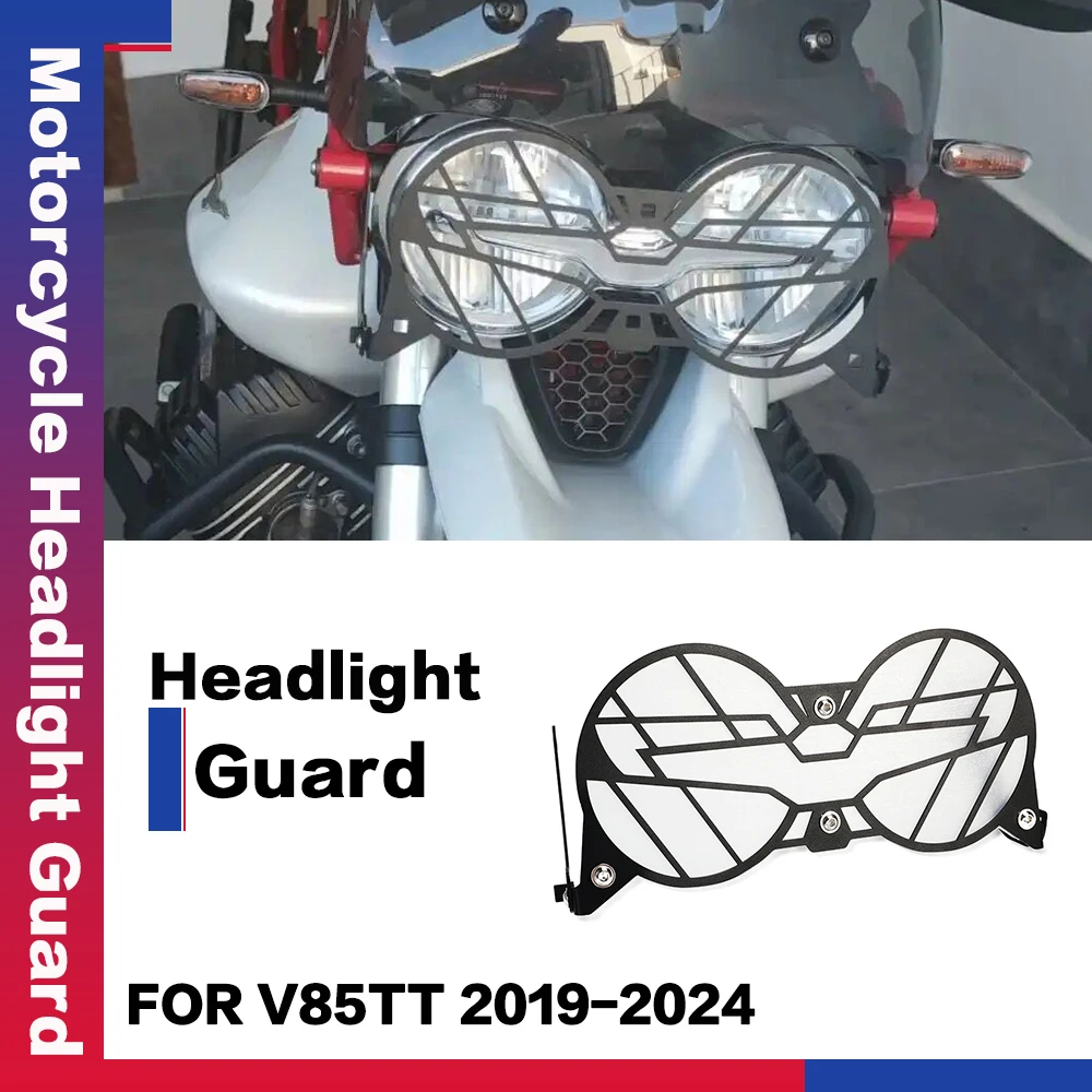 

Motorcycle Accessories Head Light Porector Guard For MOTO GIZZI V85TT 2019-2024 Flipable Mask Lamp Grill Protection Net Street