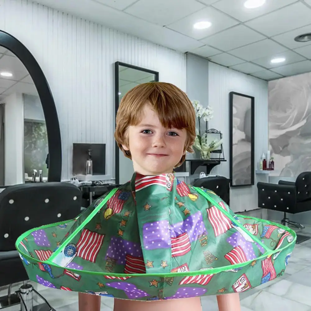 

Non Stick Helpful Kids Haircut Cape Cloak Umbrella Haircut Accessories Cloak Salon Multi-color for Baby