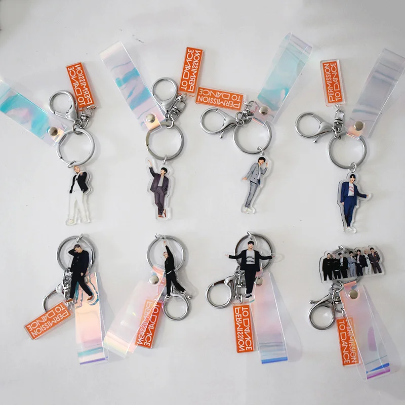 

Kpop оптовая продажа Bangtan Boys акриловый брелок новое разрешение танца брелок аксессуары кольцо для ключей милый Кулон Коллекция поклонников