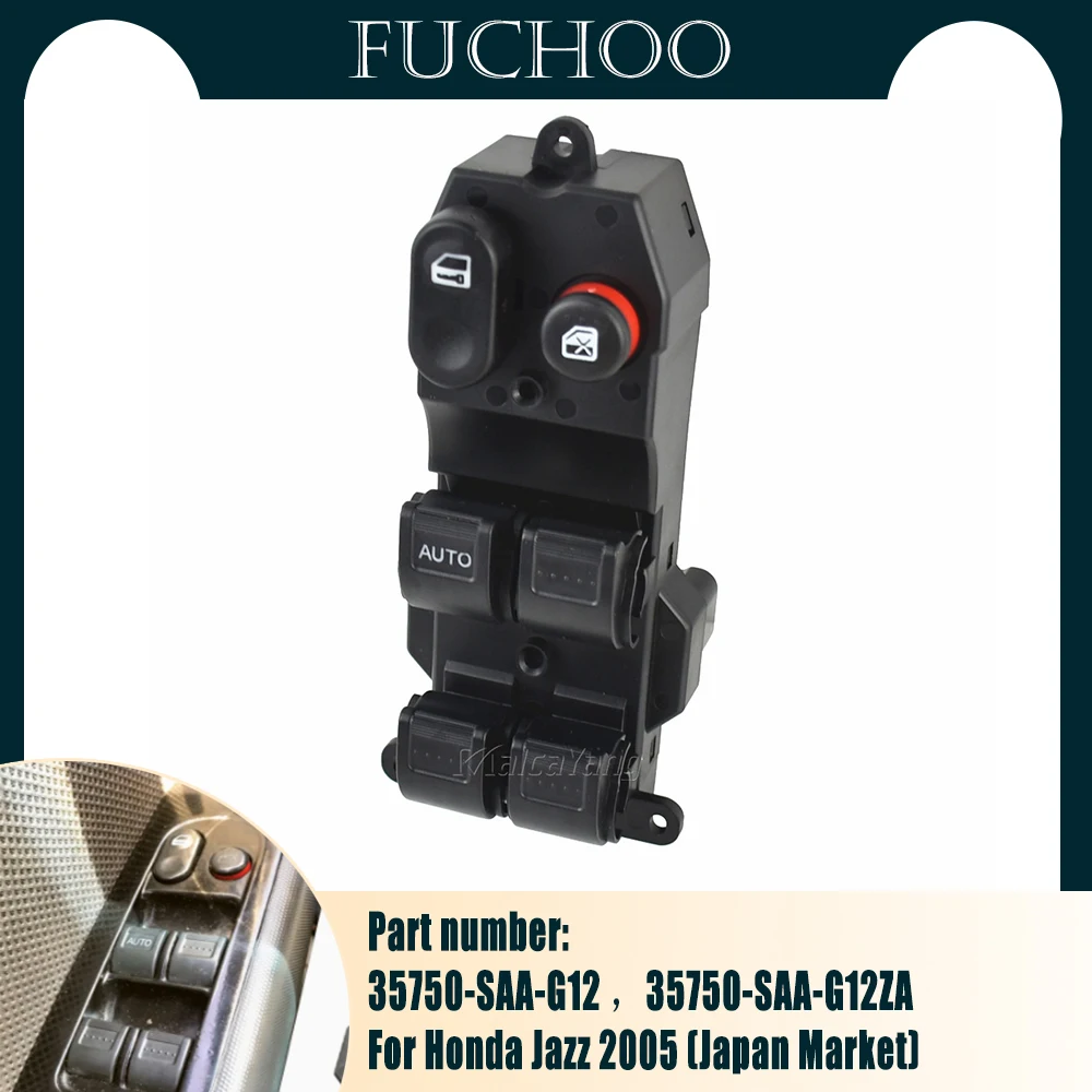 

Car styling For Honda Jazz Fit 2003 2004 2005 2006 2007 2008 Driver Side Electric Power Master Window Switch 35750-SAA-G12