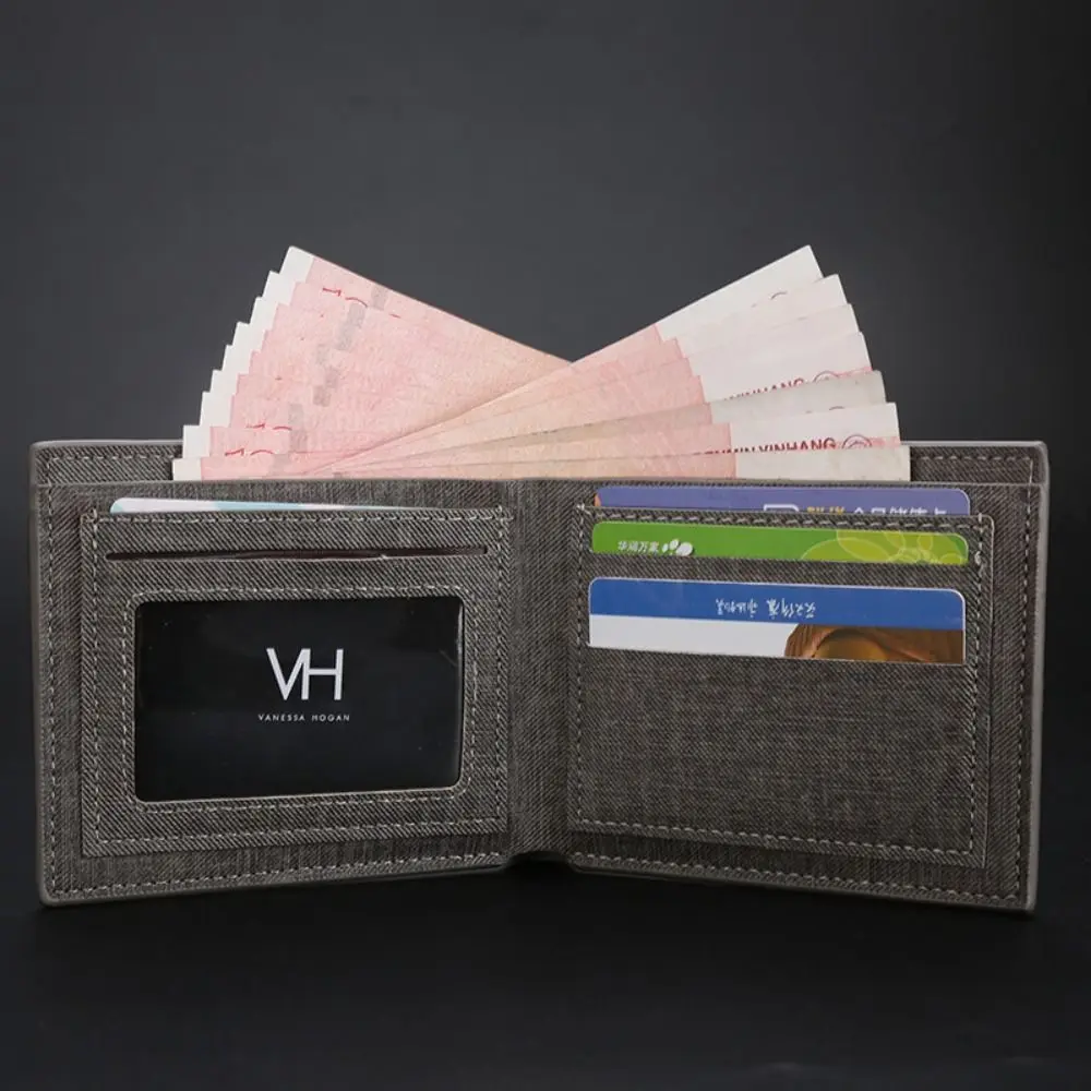 

Multi-position Two Fold Purse Fashion Large Capacity Soft Men's Short Wallet Contracted Leisure Men's Hand Bag Travel