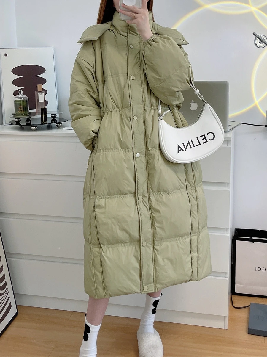 

Women Long Down Jacket New Casual Style White Duck Down Jackets Autumn Winter Coats And Parkas Female Outwear