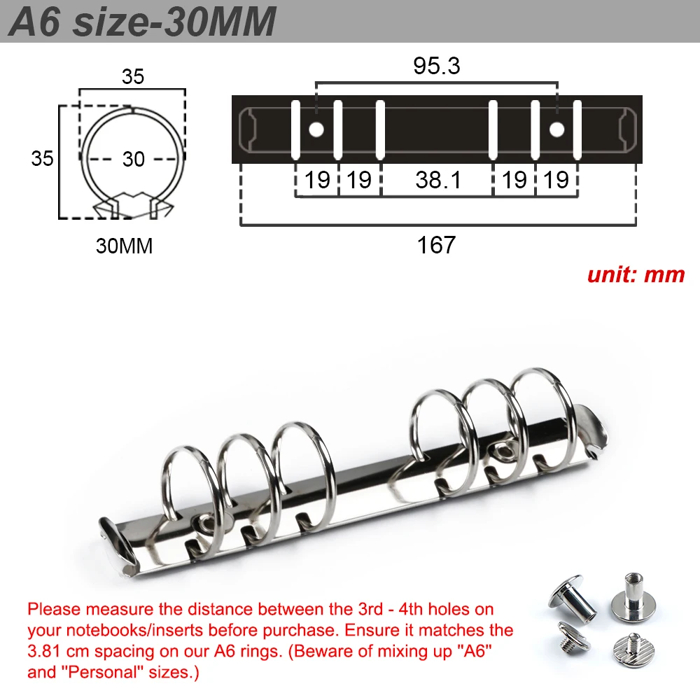 Металлические кольца Moterm A6  LN902