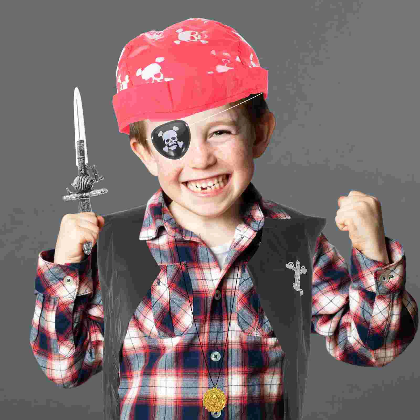 

16 шт. костюм на Хэллоуин, маленькая Пиратская одежда, Детский Пиратский Костюм, игрушки, реквизит (синие костюмы сокровищ B)