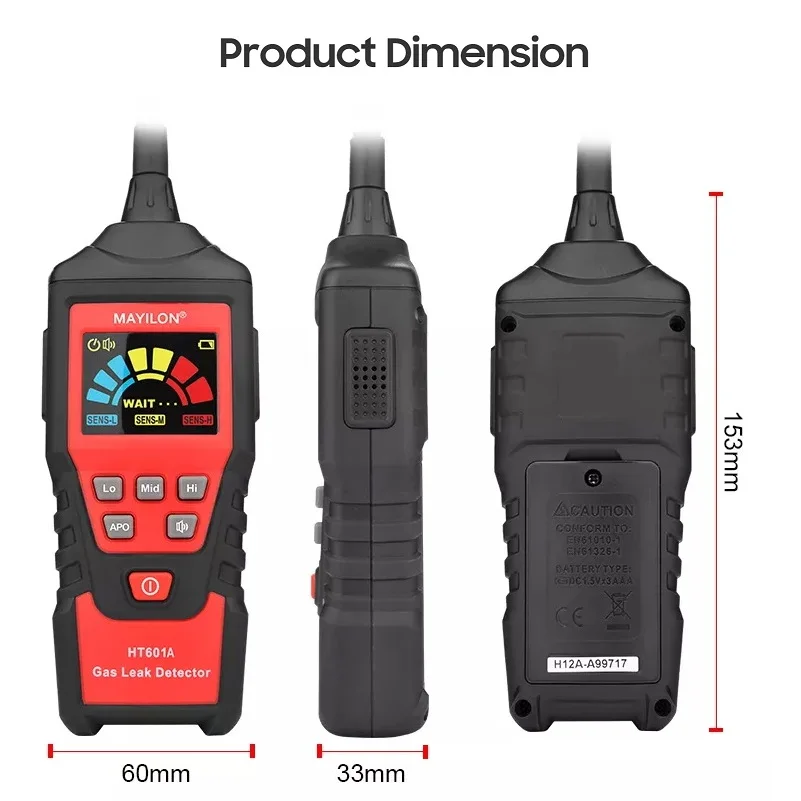 HT601A HT601 Портативный детектор горючих газов Анализатор утечки