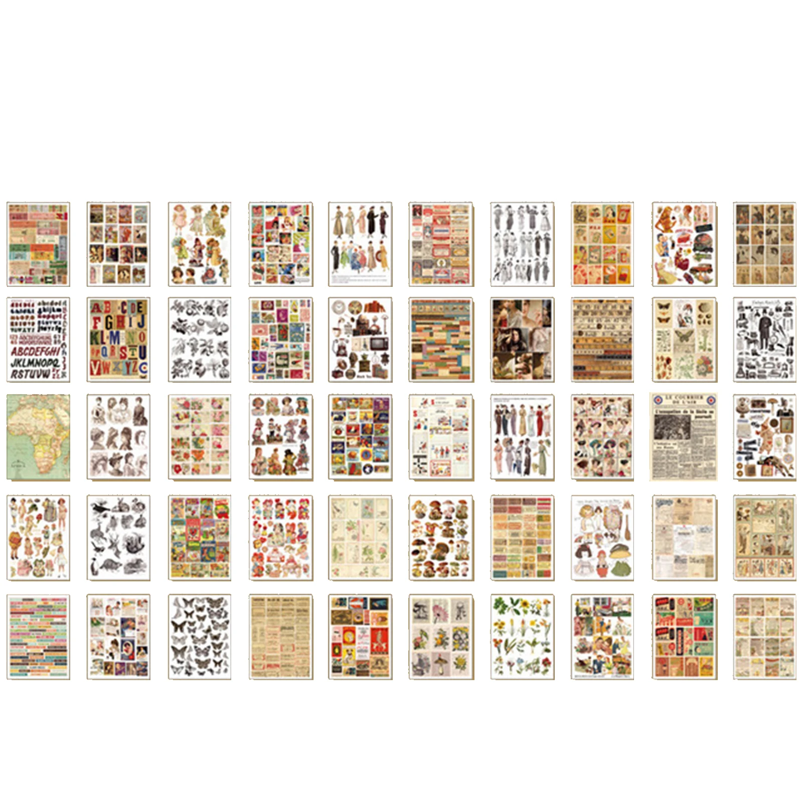 

50pcs/box Stationery Art Easy Apply Card Making Scrapbooking Sticker Diary Decoration Removable DIY Kids Adults Self Adhesive