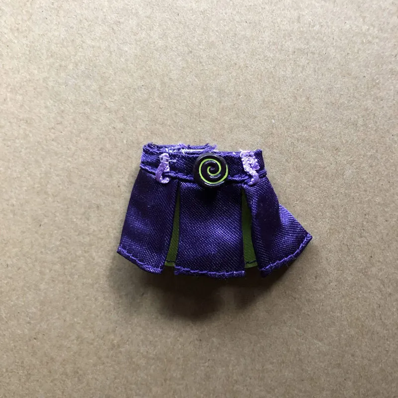 

30pcs/lot wholesale Doll accessories limited designed purple Short skirt clothes for ob11 doll girl toy
