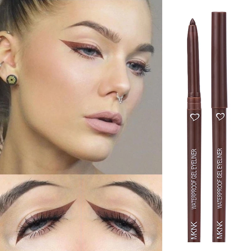 

Black Brown Matte Waterproof Eyeliner Gel Pencil Long Lasting Smooth Easy Wear Lying Silkworm Pen Not Blooming Makeup Cosmetic