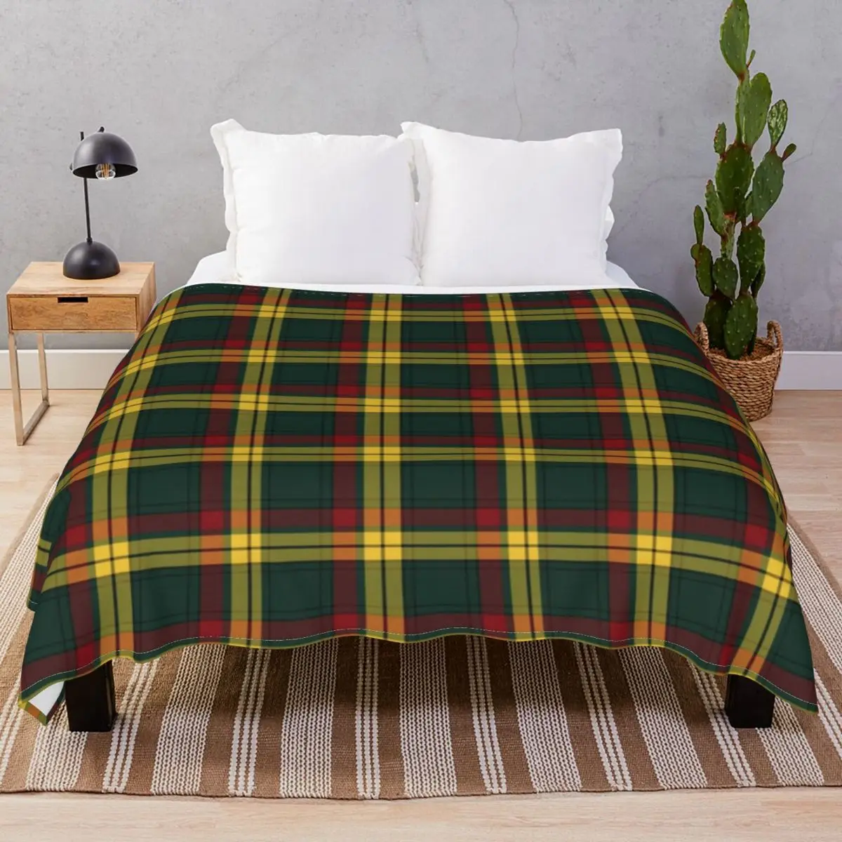 Клетчатое одеяло Clan MacMillan осенне-зимнее мягкое покрывало для кровати дивана