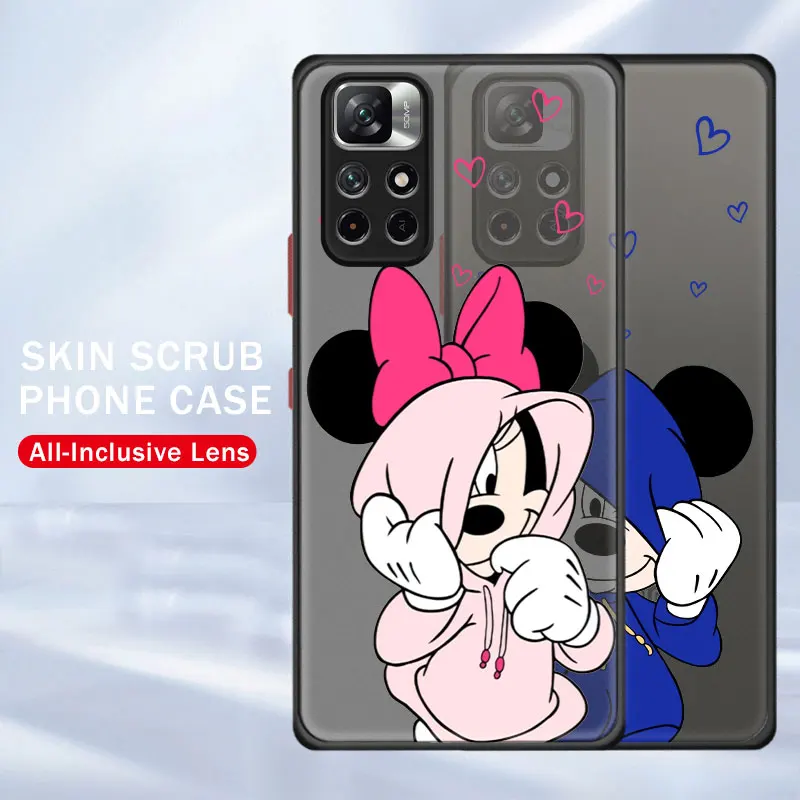

Clear Thin Frosted Fashion Mickey Luxury Minnie For Redmi Note 9S 9A 9C 10 Pro K40 8 8A 11 9 9T 7 10C 10X Etui Coque