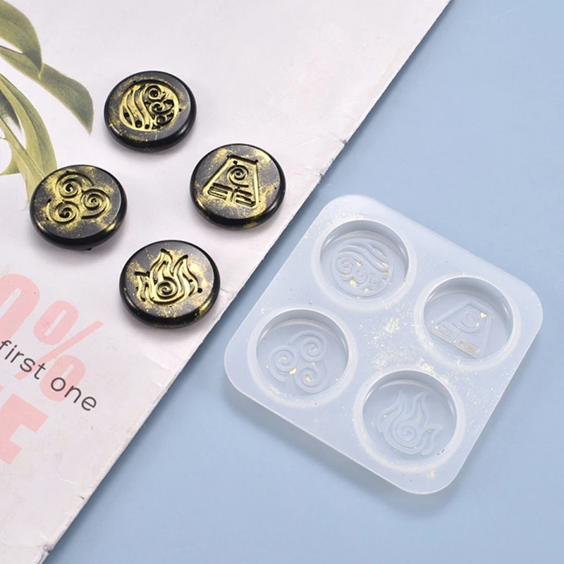 

Crystal Epoxy Resin Mold Religion Symbols Hanging Pendant Casting Silicone Mould