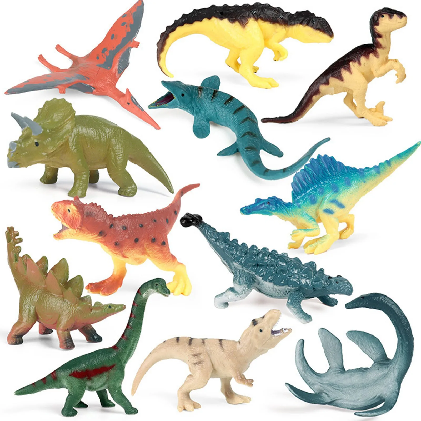 

4 шт. маленькие модели динозавров, игрушки, юрский периода, тираннозавр рекс, трицератопс, бронтозавр, модель динозавра, игрушки для детей