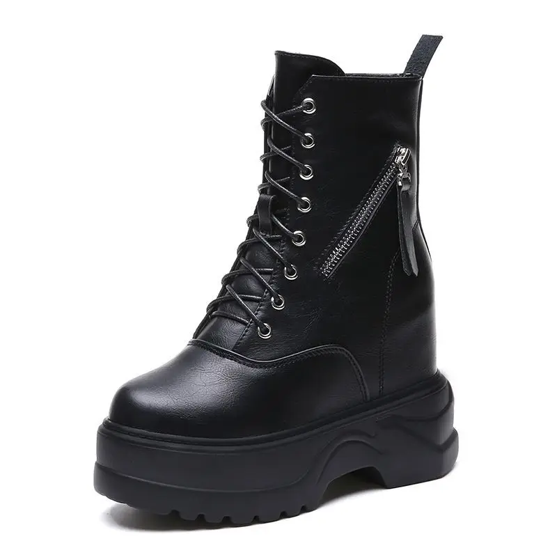 

Mid Calf Deigner Luxury Shoes On Heel Platform Boots for Women 2023 Fashion High Heel Elegant Winter Boots Female Zipper 16Cm 39