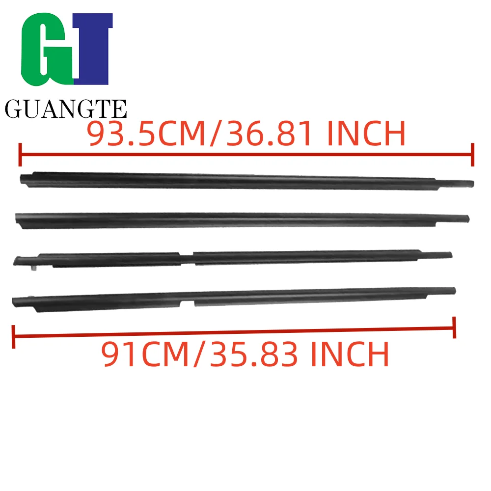 

4 шт., черный 2003-2009 Toyota 4Runner, уплотнение для молдинга окна для зачистки уплотнителя внешней двери 68161-35060 68162-35060