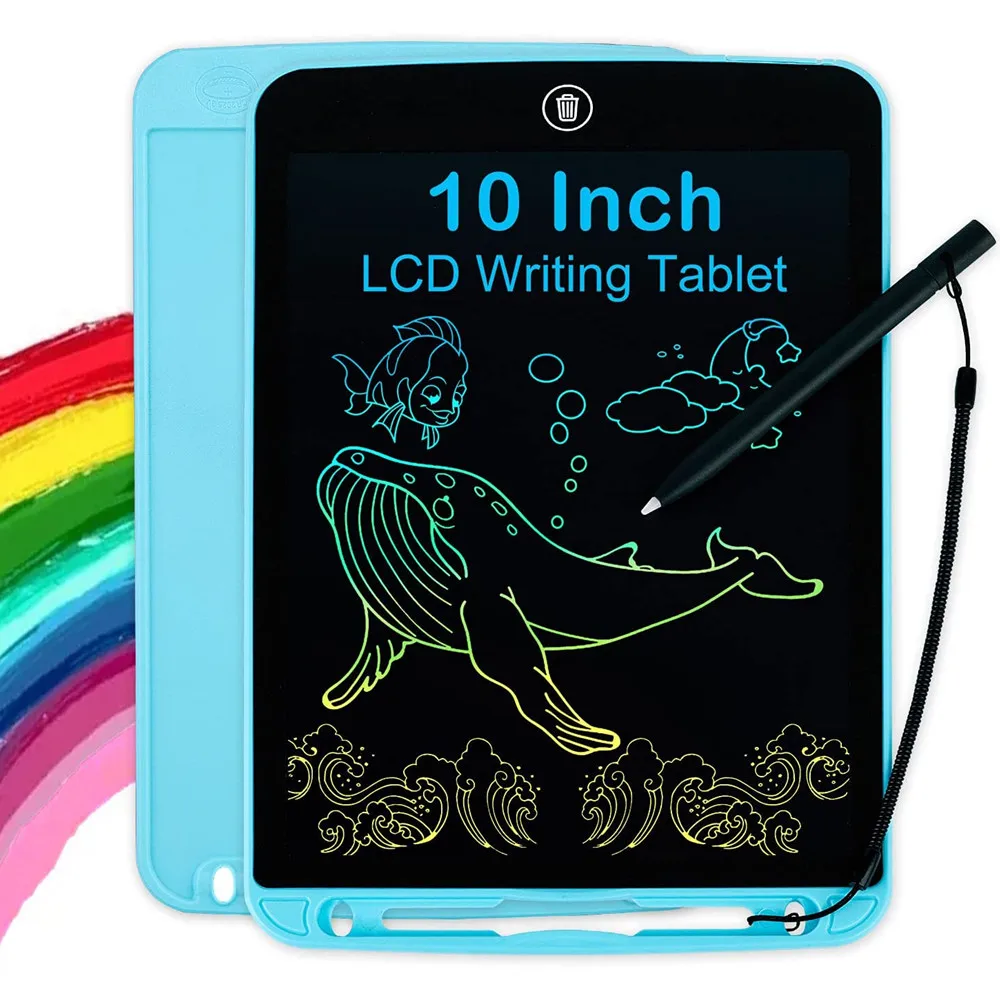 

LCD Writing Tablet for Kids 10 Inch Colorful Doodle Board Drawing Tablet Erasable Reusable Writing Pad Educational Toys Gifts