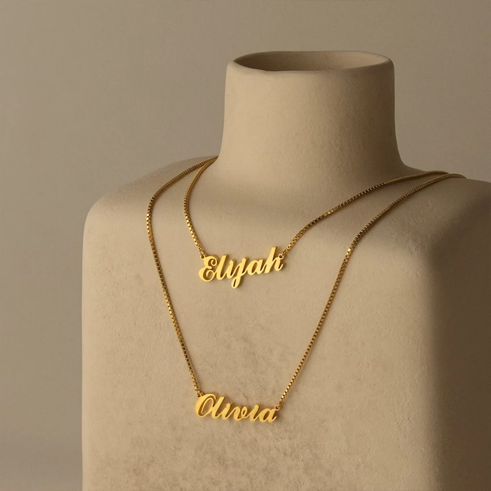 Double-Layer Women's Custom Necklace Personalized Name Stainless Steel Women's Necklace Holiday Travel Fashion Accessories
