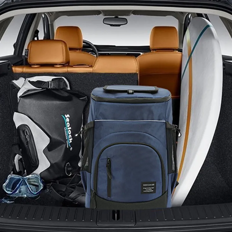 Сумка-холодильник на 30 л мягкая большая 36 банок изолированный рюкзак-холодильник