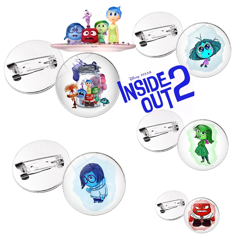 Брошь Inside Out 2 булавки с героями мультфильмов значки украшения сплав одежда