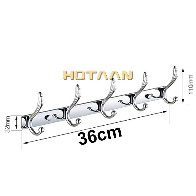 

Крючки для халатов HOTAAN, 5 штук, хром