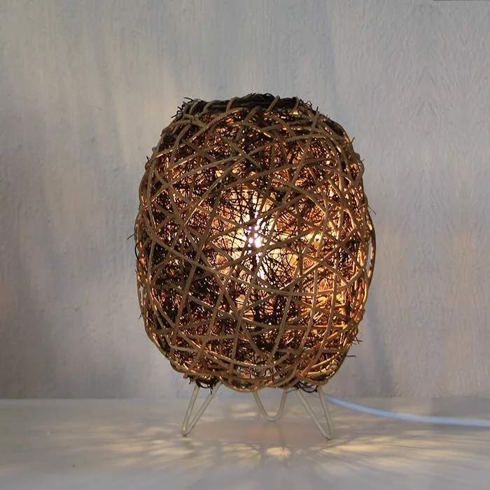 

African Bamboo Table Lamp