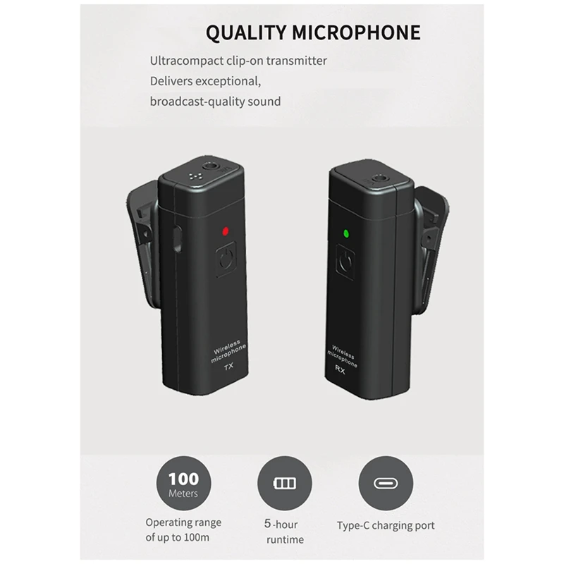 Зажим для радиоошейника UHF беспроводной зажим микрофона микрофон с