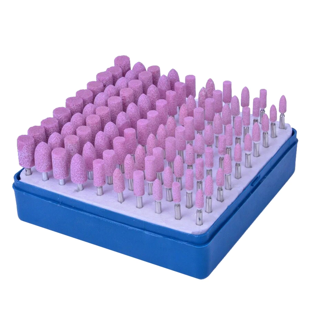 

Набор шлифовальных сверл 100 шт./набор, Металлические Мини-роторные абразивные конические колонки, набор в ассортименте