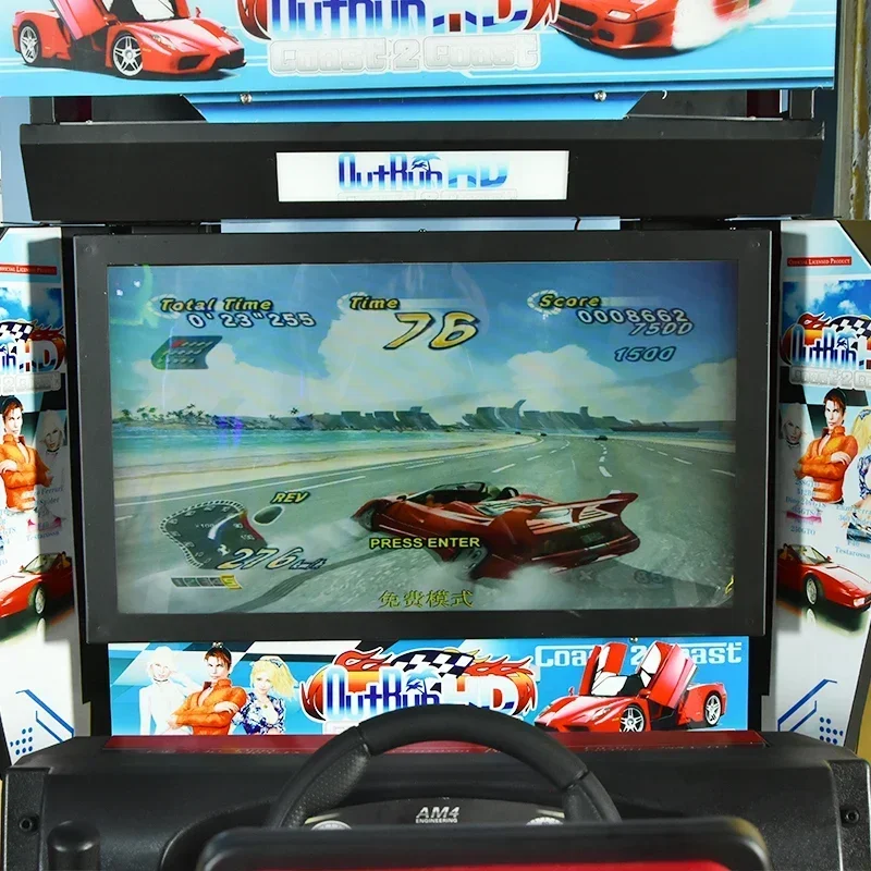 Outrun монетоприемник для взрослых симулятор вождения гоночные игры автомобилей