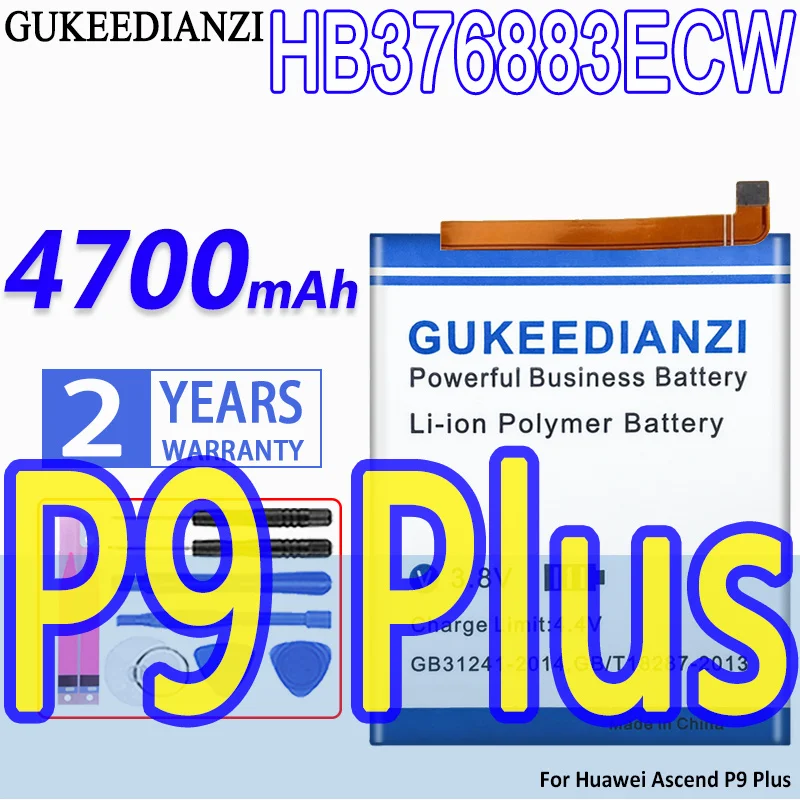 Новый перезаряжаемый литий-полимерный аккумулятор HB376883ECW для Huawei Ascend P9 Plus, 4700 мАч