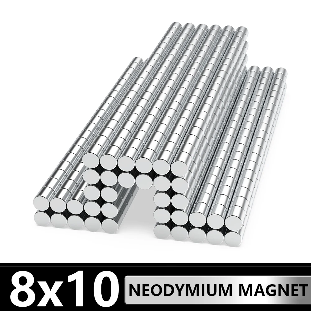 5 ~ 100 шт. маленький круглый магнит 8x10 постоянный NdFeB супер сильные мощные магниты