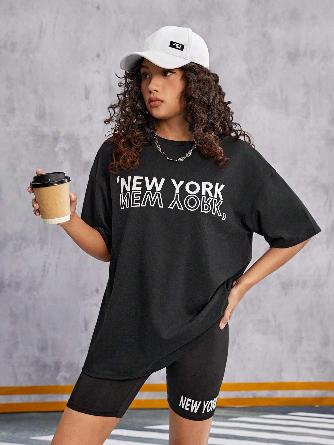 Женский комплект футбольной рубашки Нью-Йорка повседневный из смеси хлопка и