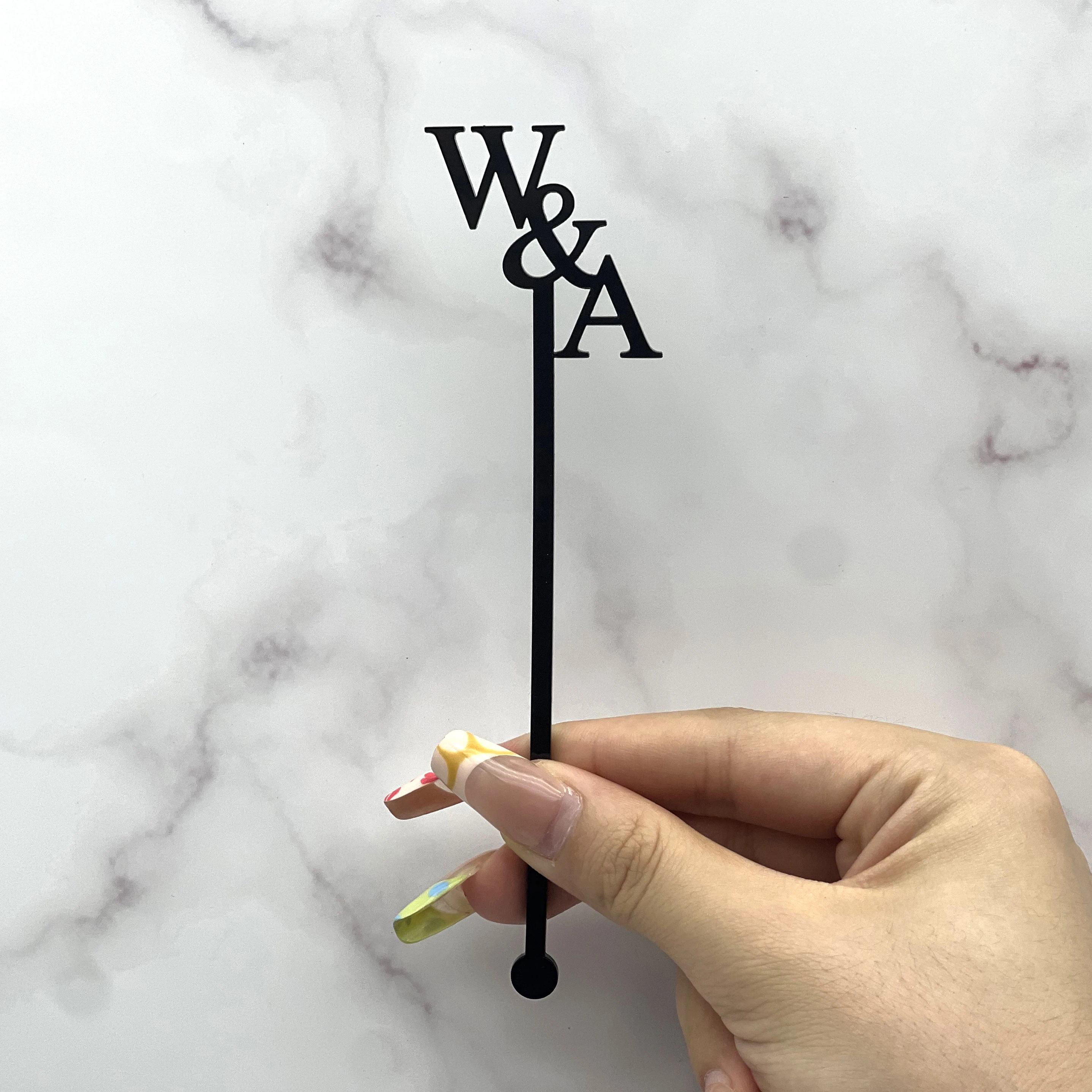 Персонализированные Акриловые зернистые штрихи для напитков Индивидуальные