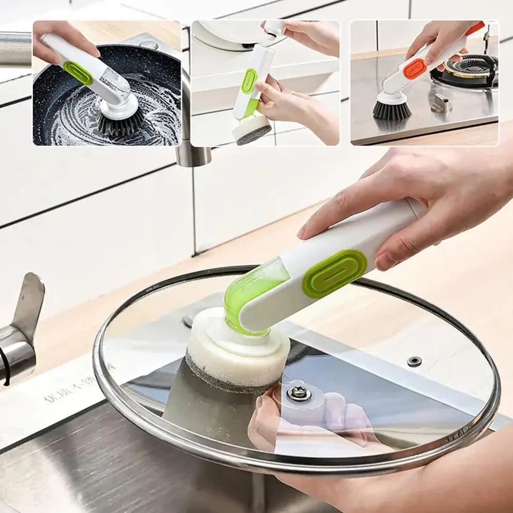 

Liquid Storage Multi Functional Cleaning Brush Powerful Long Filling Pot Sponges Decontamination Handle Daddy Kitchen Liqui E3I9