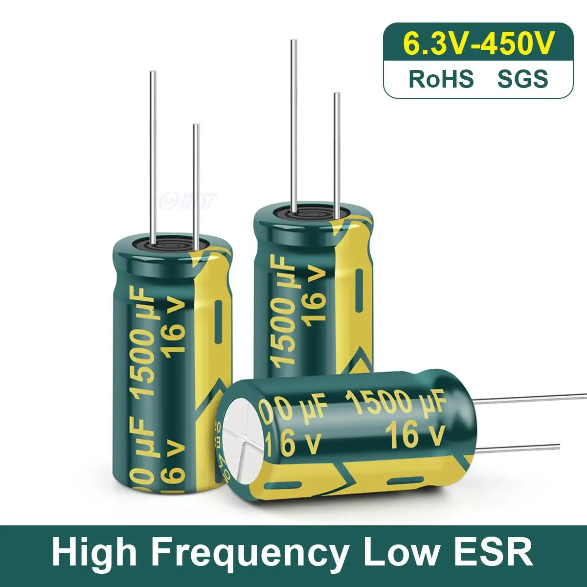 

JCCON Aluminum Capacitor 6.3V 10V 16V 25V 35V 50V 63V 100V 400V 450V 100UF 220UF 330UF 680UF 1000UF 470UF High Frequency Low ESR