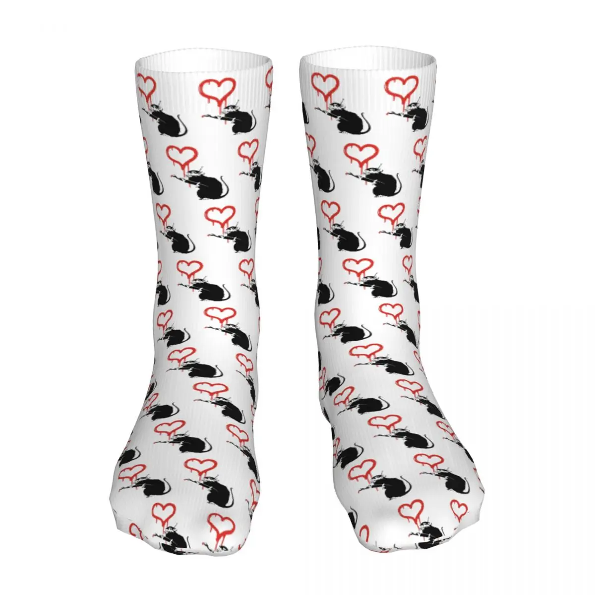 

Love Rat Banksy Sock Socks Men Women Polyester Stockings Customizable Sweetshirt