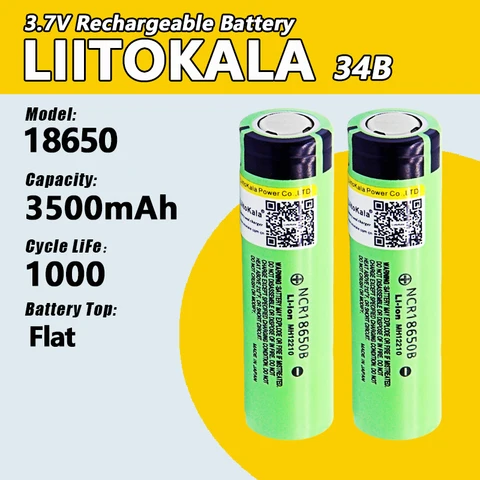 1-30 шт. LiitoKala 34B 100% новый оригинальный NCR18650B 3,7 В 3500 мАч 18650 литиевая аккумуляторная батарея для фонарика