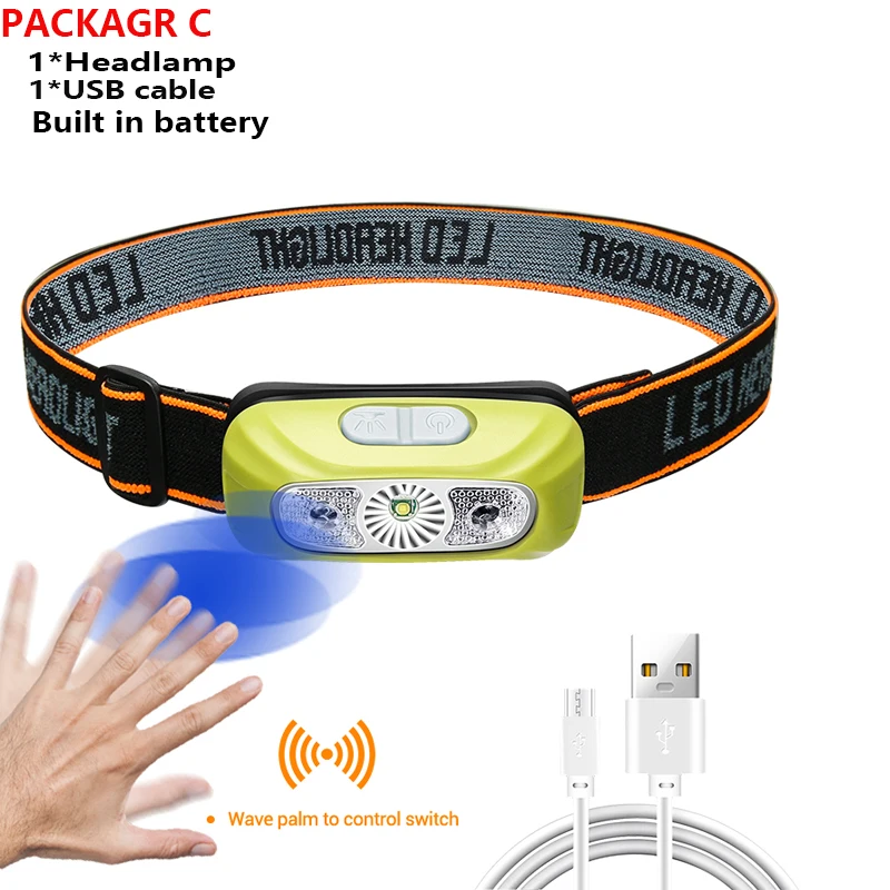

Налобный фонарь USB rechargeable