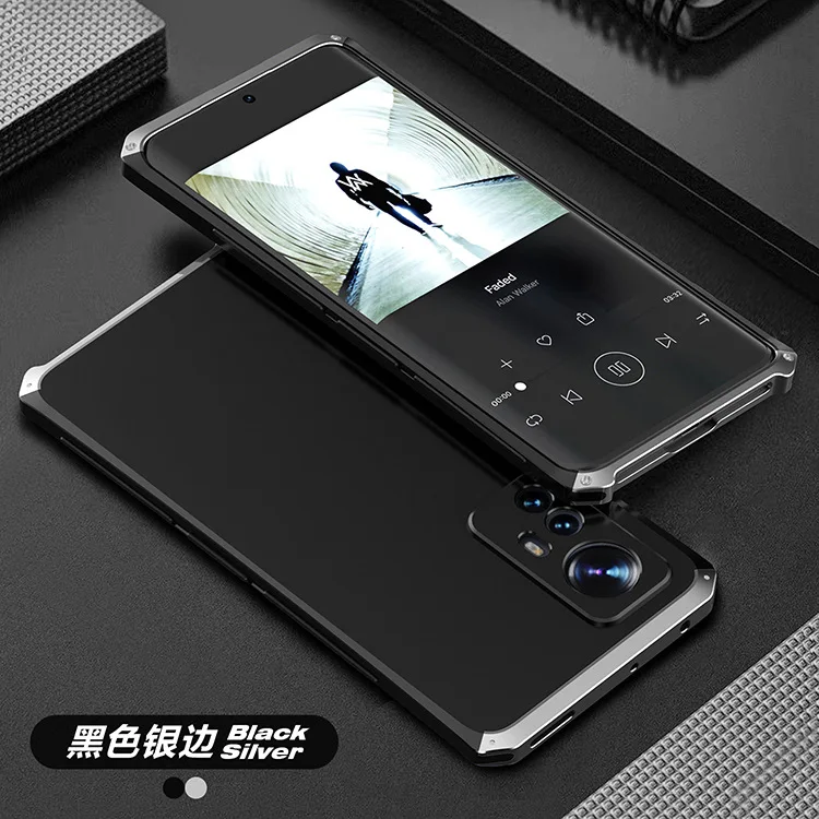 Luxury Shockproof Element Metal Case For Xiaomi Mi 12 12x Mi12  Hin Hard Aluminium Alloy Hybrid Plastic Back Cover Cases