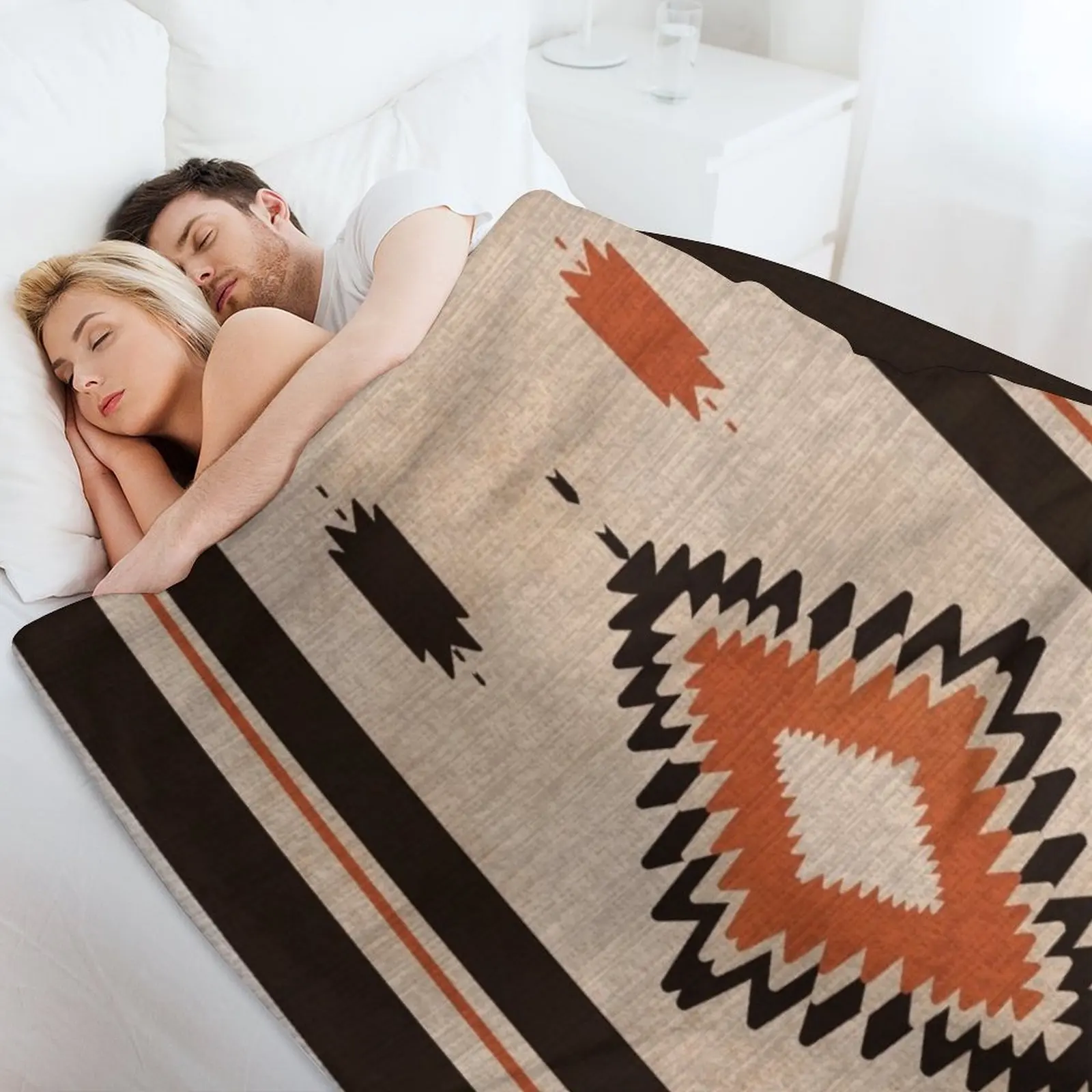 Бохо богемная иллюстрация художественная текстура пледы теплое зимнее одеяло