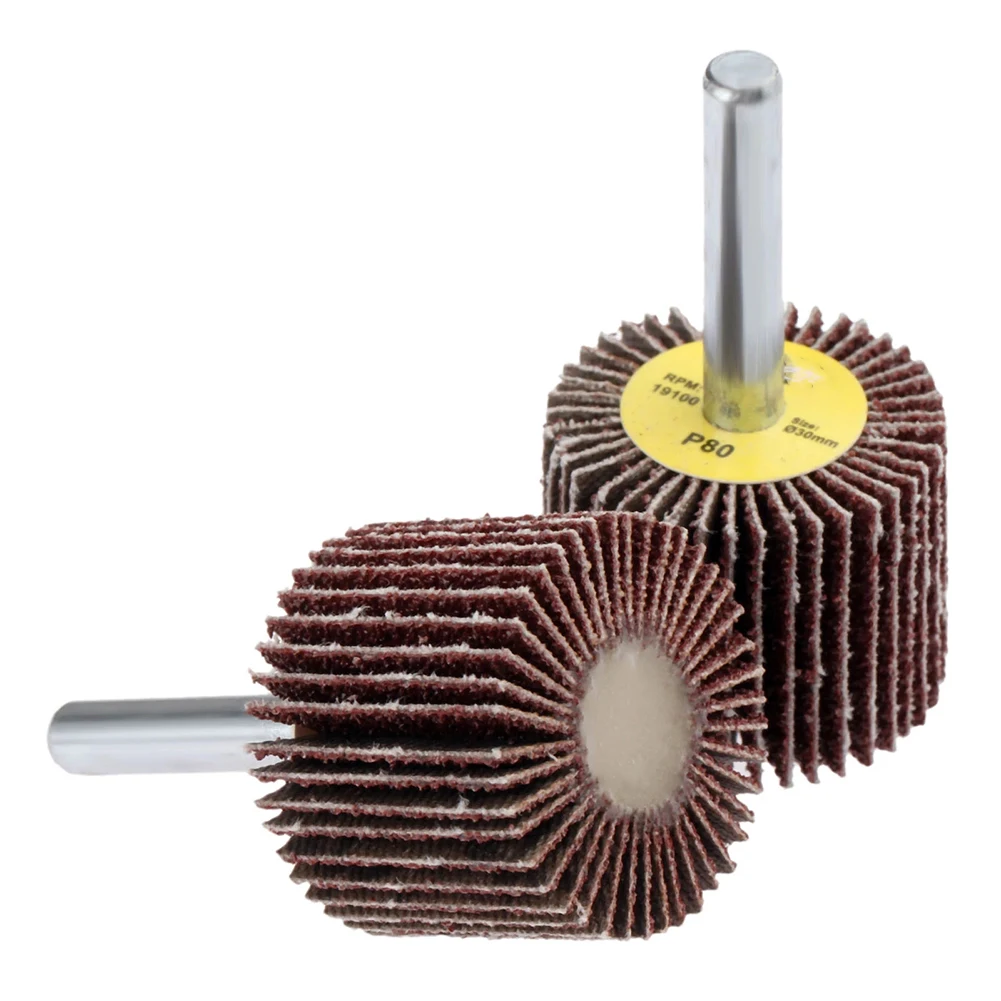 

10pcs 80Grit Flap Wheels Sanding Disc Grinding Polishing Wheel 30mm Head Diameter For Polishing Furniture Wood Metal