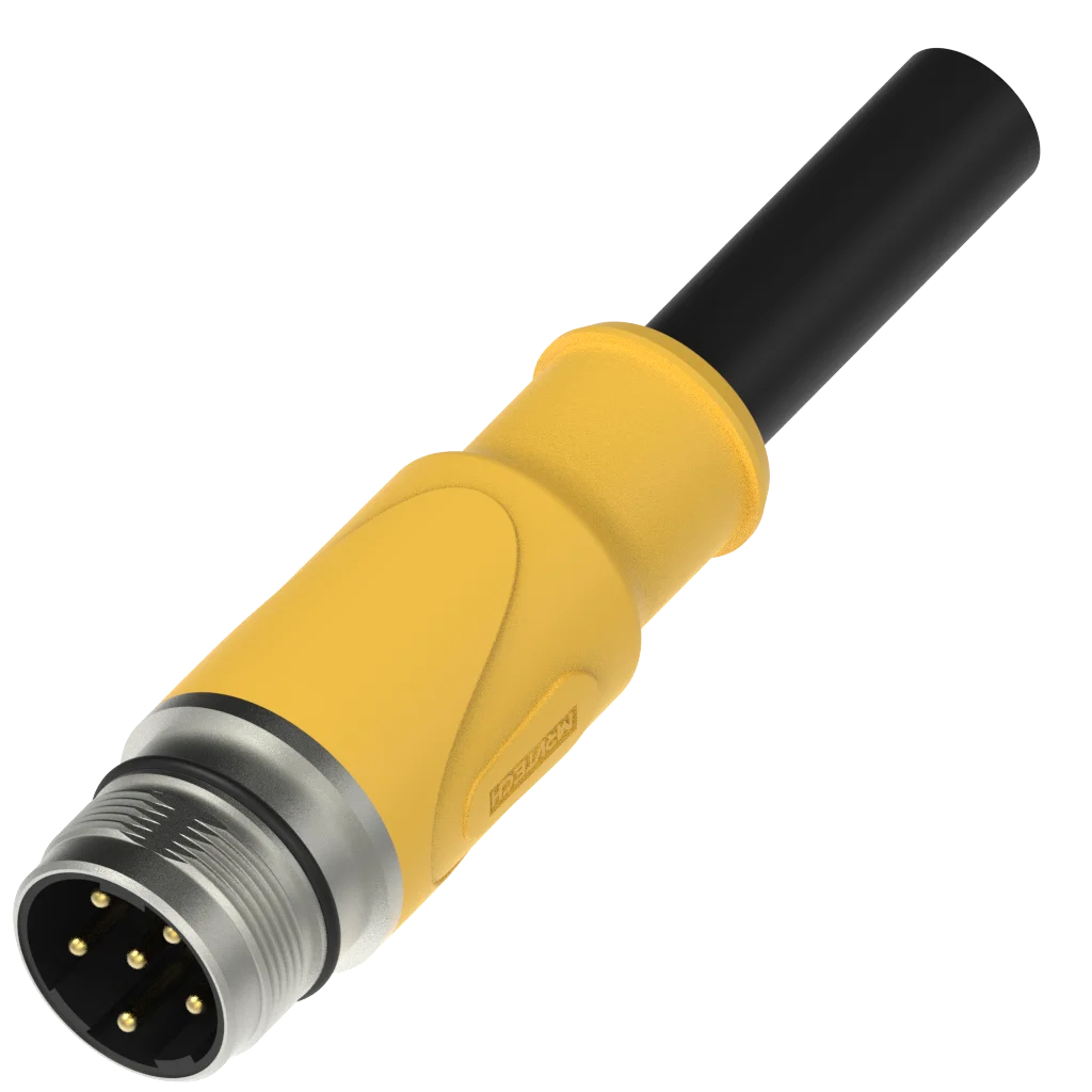 6/8 pins straight ip67 moulding tpu connector with wire for automation, power/actuator boxes