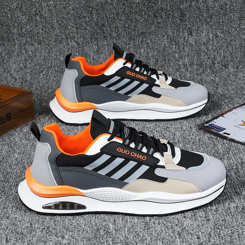 Spring Fashion Men Running Shoes Sneaker Mesh Breathable Walking Sports Shoes Men Platform Trainers Outdoor Jogging Sneakers Men