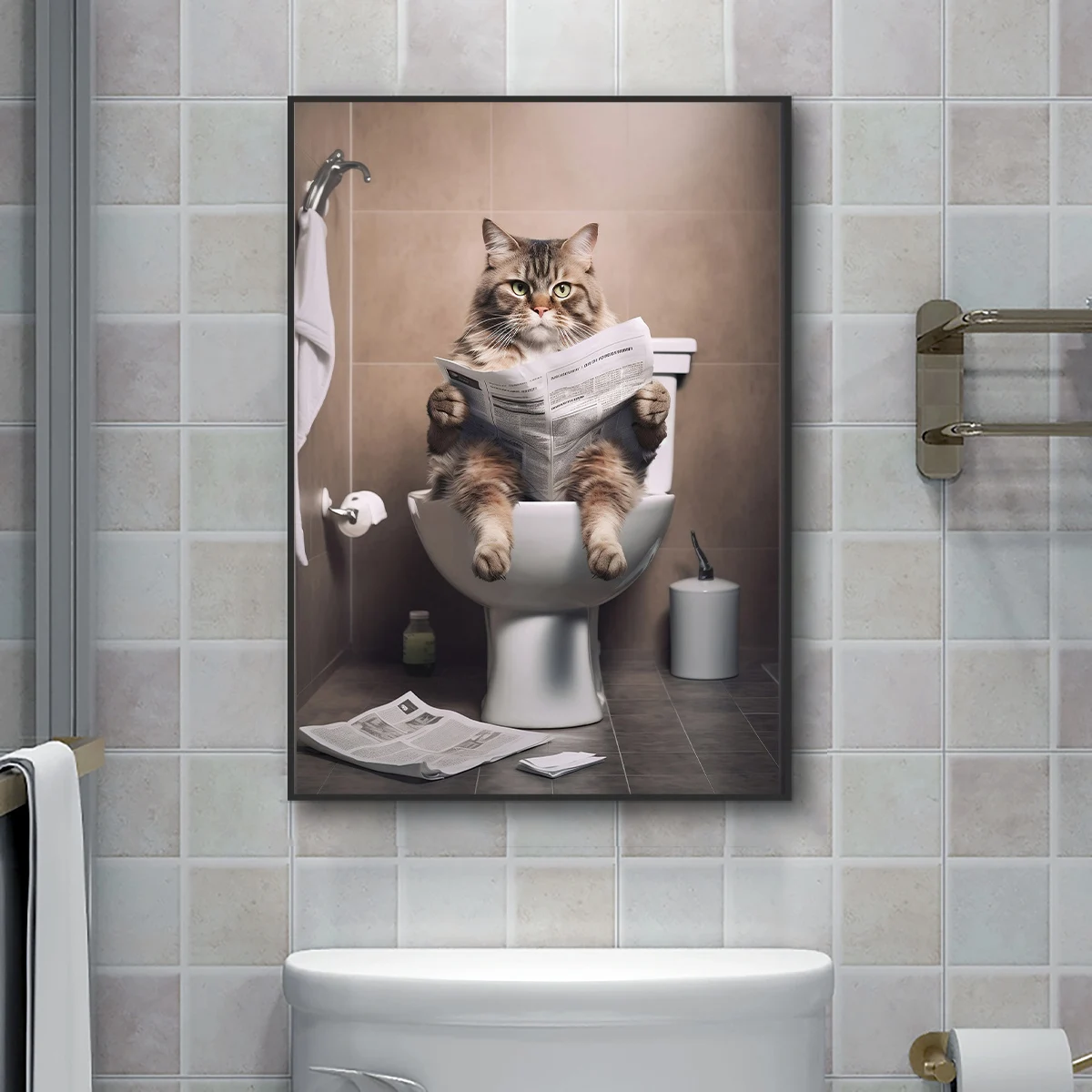 

Печать на холсте "Забавный кот"