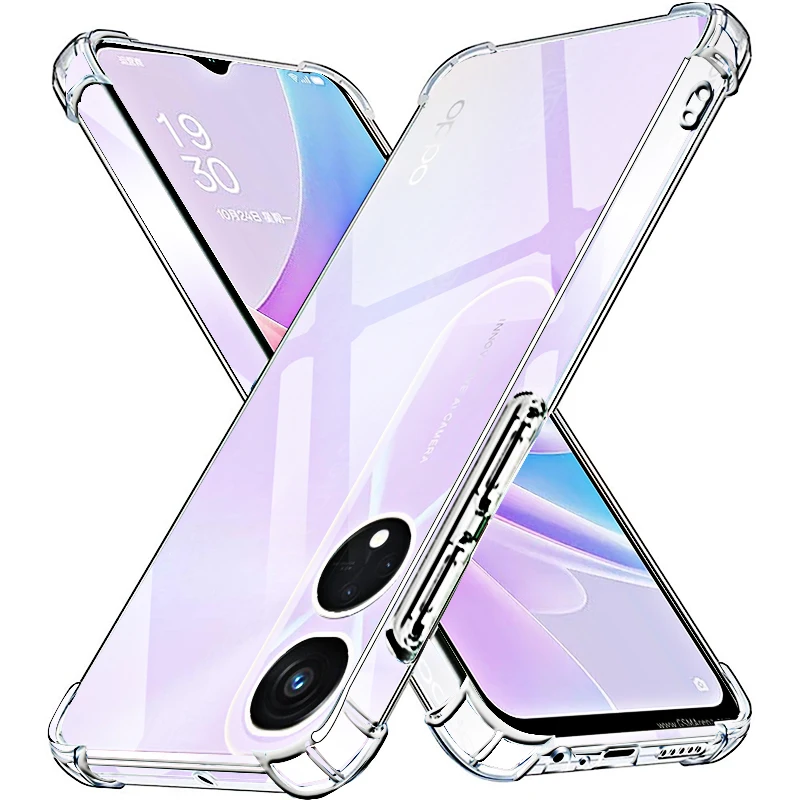 Clear Case for Oppo A78 Thick Shockproof Soft Silicone Phone Cover for Oppo A17k A78 5G A77 4G A77s A57 A98 A97 A 78 77 17 98 97